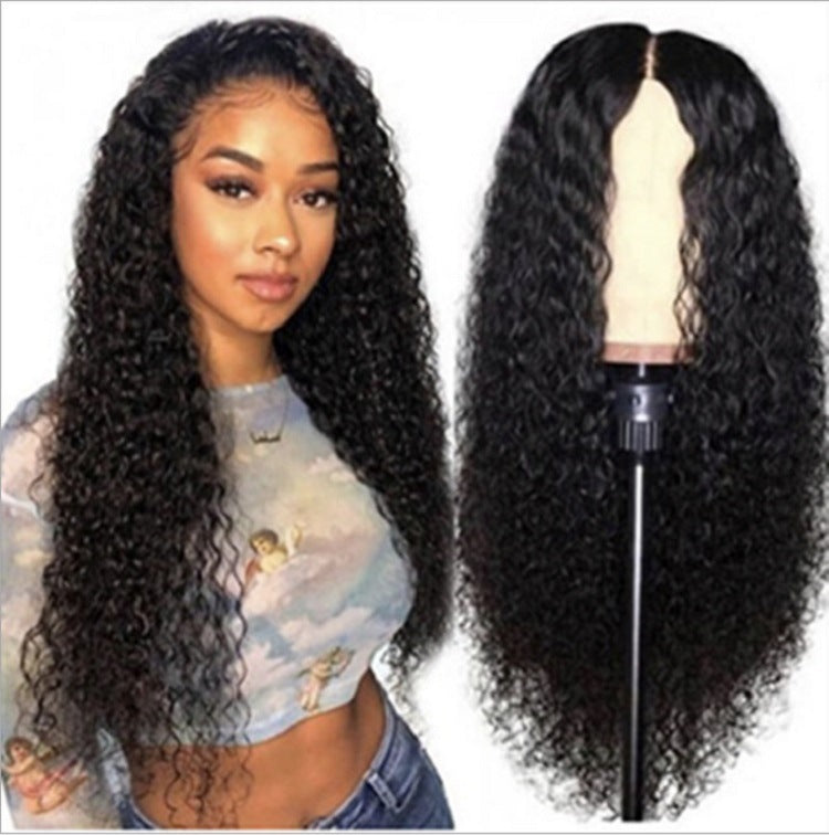 Wave High Temperature Silk African Wig - Dyeable & Heat-Resistant for Ladies