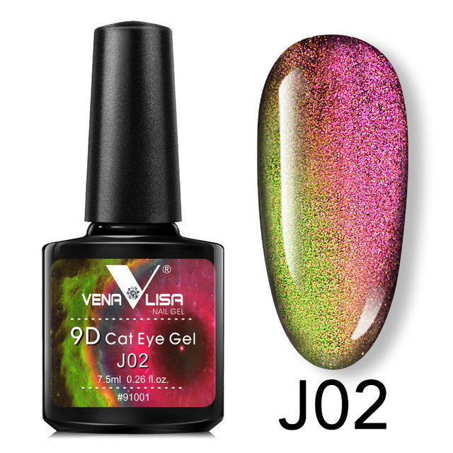 Venalisa 9D Cat Eye Gel Varnish - Chameleon Magnetic Nail Polish (5ml)