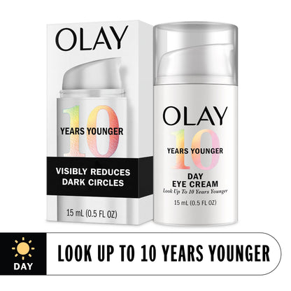 Skincare 10 Years Younger Anti-Aging Eye Cream with Caffeine + Niacinamide, 0.5 Fl Oz