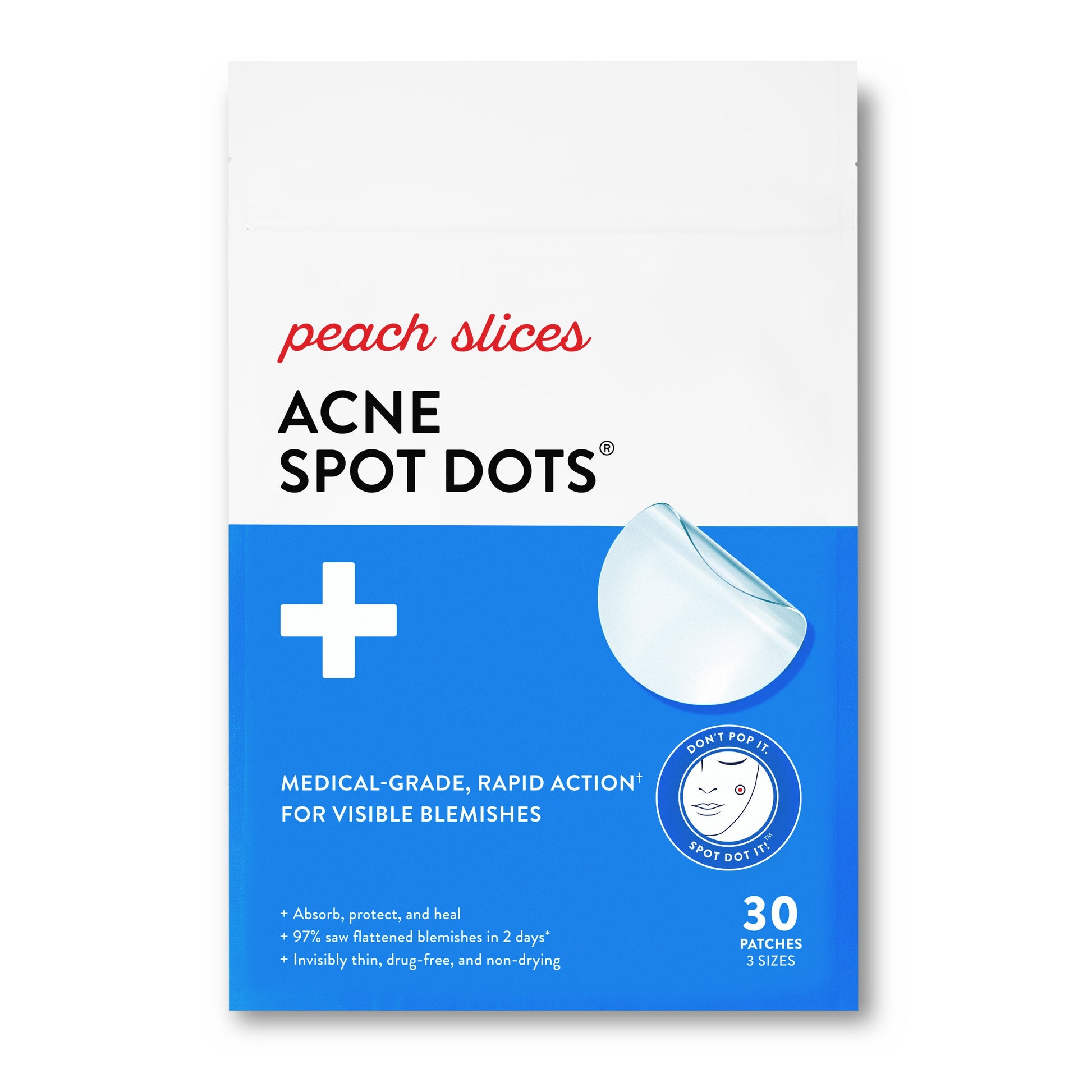 Acne Spot Dots, Hydrocolloid Pimple Patches, 30 Ct