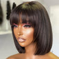 Su Bob Human Hair Lace Wig - Chic & Versatile 10-Inch Style