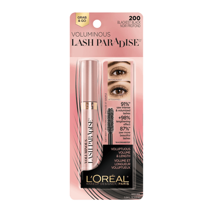 Voluminous Makeup Lash Paradise Mascara Volume, Blackest Black