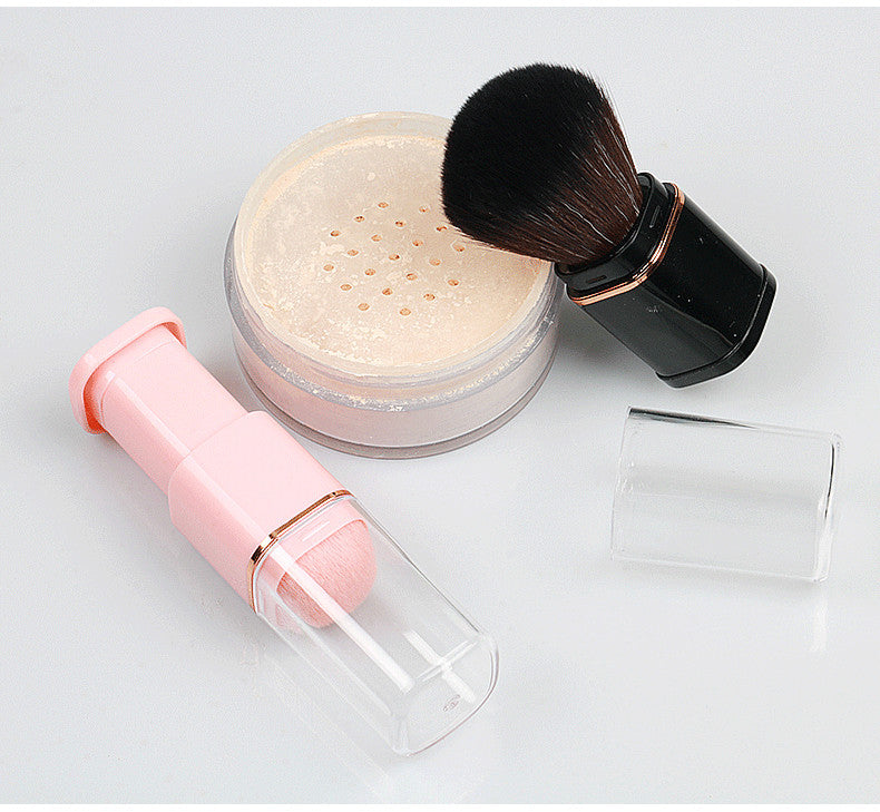 Portable Retractable Powder Blusher Brush – Soft, Compact, and Travel-Ready