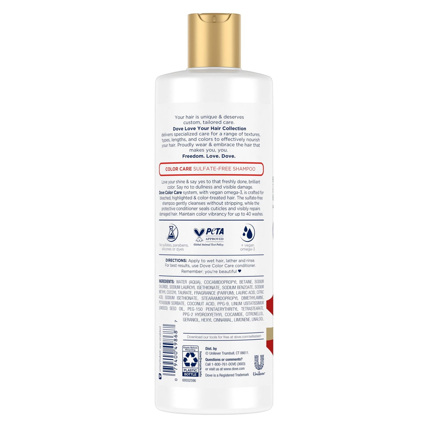 Love Your Shine Color Care Daily Shampoo with Vegan Omega 3, 13.5 Fl Oz