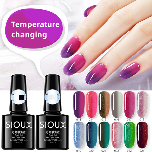 Autumn & Winter Waterproof Temperature-Changing Nail Polish - Durable Gel Formula