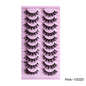 10 Pairs Natural Thick Curly False Eyelashes – Variety Pack for Stunning, Voluminous Lashes