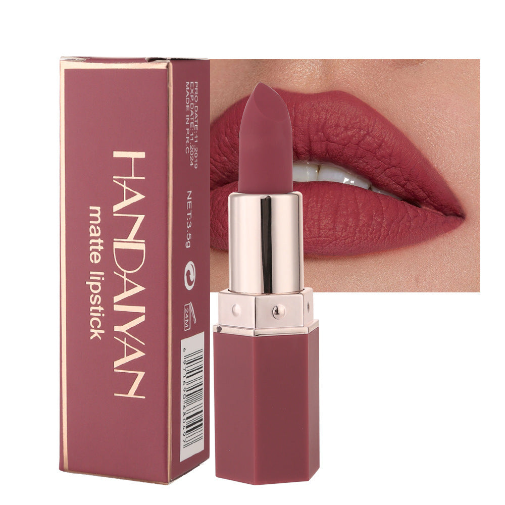 HANDAIYAN 6-Color Matte Nourishing Lipstick Set – Long-Lasting, Moisturizing Formula for Vibrant Lips