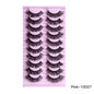 10 Pairs Natural Thick Curly False Eyelashes – Variety Pack for Stunning, Voluminous Lashes