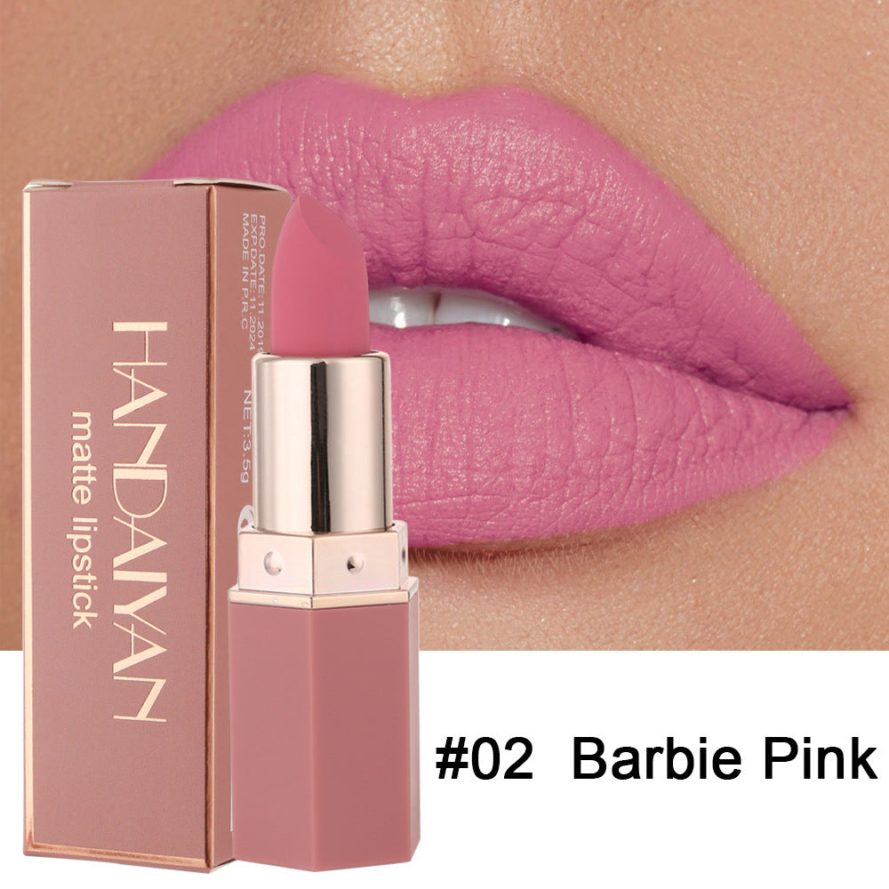 HANDAIYAN 6-Color Matte Nourishing Lipstick Set – Long-Lasting, Moisturizing Formula for Vibrant Lips