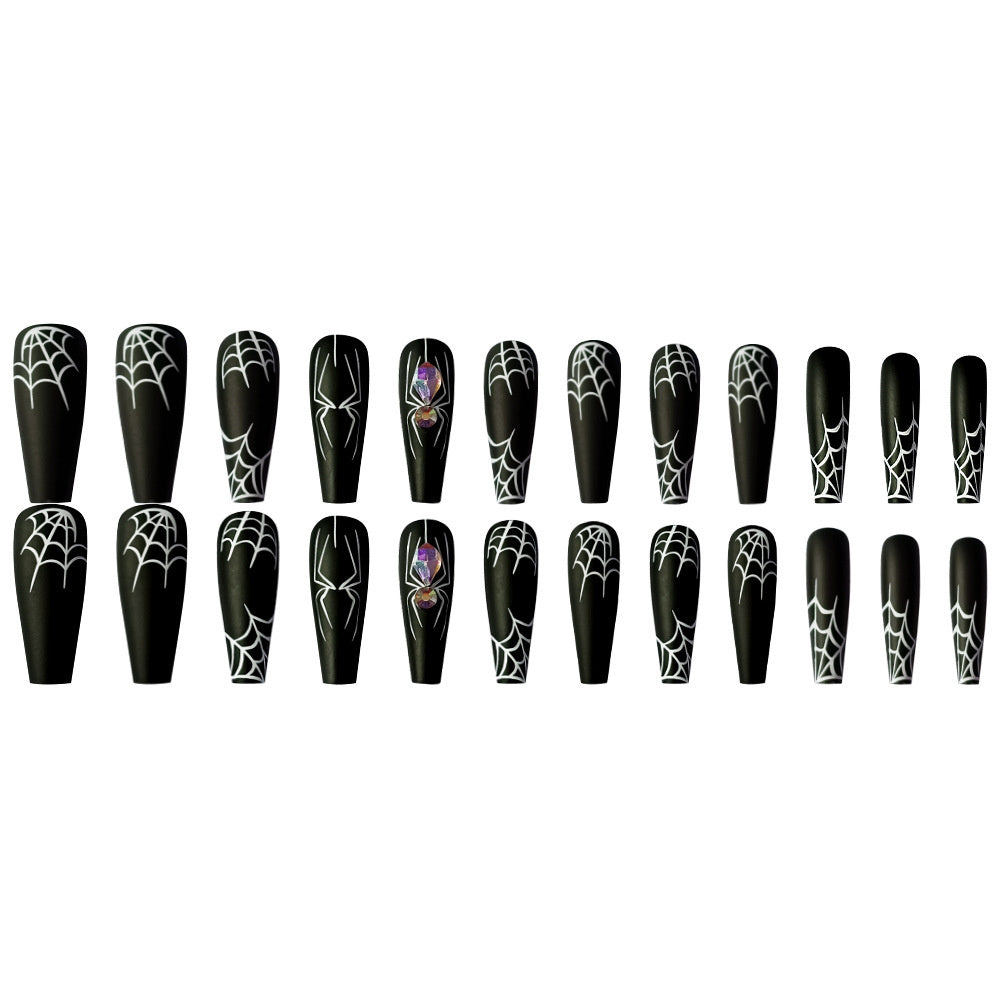 Dark Spider Halloween Armor Nails - Sweet & Cool 24-Piece Set