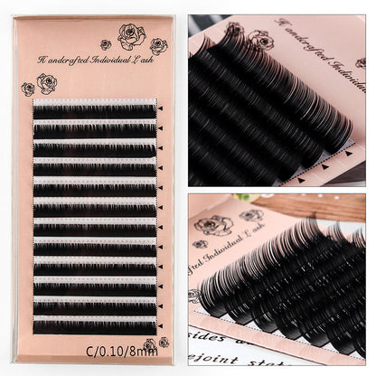 Single Dense Row Grafting Eyelashes - Handmade with Imported Fiber