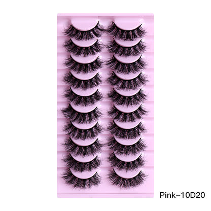 10 Pairs Natural Thick Curly False Eyelashes – Variety Pack for Stunning, Voluminous Lashes