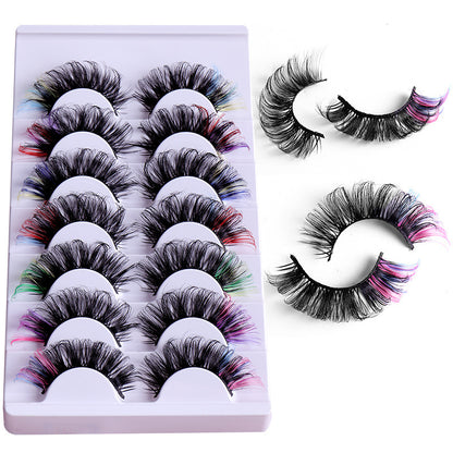 Luxurious Imitation Mink False Eyelashes - 7 Pairs of Thick, Curly Lashes